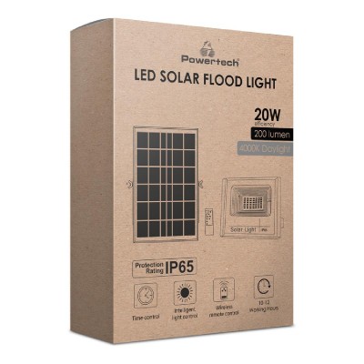 POWERTECH LED ηλιακός προβολέας PT-1264, 20W, 4000K, 200lm, 2500mA, IP65 POWERTECH LED ηλιακός προβολέας PT-1264, 20W, 4000K, 200lm, 2500mA, IP65