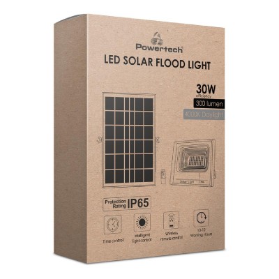 POWERTECH LED ηλιακός προβολέας PT-1265, 30W, 4000K, 300lm, 3500mA, IP65 POWERTECH LED ηλιακός προβολέας PT-1265, 30W, 4000K, 300lm, 3500mA, IP65