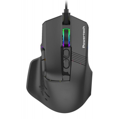 POWERTECH ενσύρματο gaming ποντίκι PT-1274, RGB φως, οπτικό, 12000DPI, μαύρο POWERTECH ενσύρματο gaming ποντίκι PT-1274, RGB φως, οπτικό, 12000DPI, μαύρο