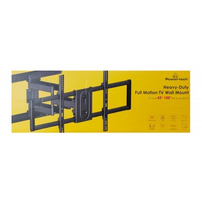 POWERTECH επιτοίχια βάση PT-1280 για τηλεόραση 43-100", full motion, 60kg POWERTECH επιτοίχια βάση PT-1280 για τηλεόραση 43-100", full motion, 60kg