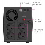 POWERTECH UPS Line Interactive PT-1297 με οθόνη, 1500VA, 900W, 4x Schuko, 2x RJ45/RJ11, USB Type B POWERTECH UPS Line Interactive PT-1297 με οθόνη, 1500VA, 900W, 4x Schuko, 2x RJ45/RJ11, USB Type B