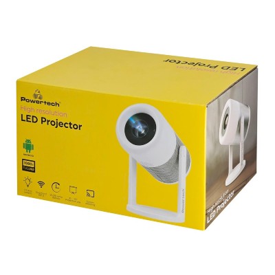 POWERTECH smart βιντεοπροβολέας PT-1305, 1080p, WiFi, Android, 170 ANSI lumens, λευκός POWERTECH smart βιντεοπροβολέας PT-1305, 1080p, WiFi, Android, 170 ANSI lumens, λευκός