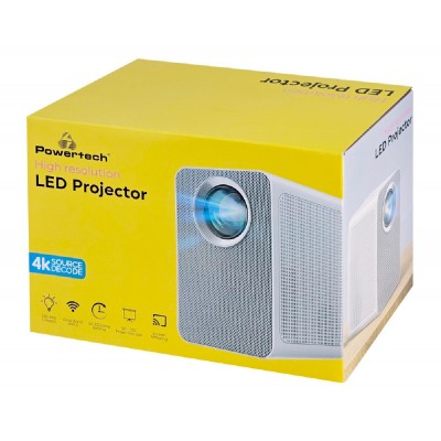 POWERTECH smart βιντεοπροβολέας PT-1306, 1080p, WiFi, 250 ANSI lumens, λευκός POWERTECH smart βιντεοπροβολέας PT-1306, 1080p, WiFi, 250 ANSI lumens, λευκός