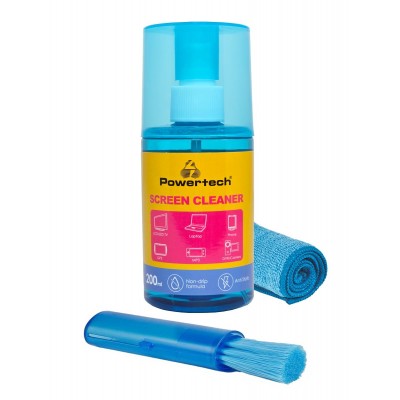 POWERTECH σπρέι καθαρισμού οθόνης PT-1313 με πανί μικροϊνών & βουρτσάκι, 200ml POWERTECH σπρέι καθαρισμού οθόνης PT-1313 με πανί μικροϊνών & βουρτσάκι, 200ml