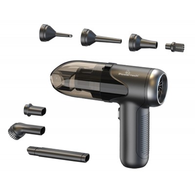 POWERTECH 2 σε 1 σκουπάκι χειρός & air duster PT-1315, 60W, 4000mAh, μαύρο POWERTECH 2 σε 1 σκουπάκι χειρός & air duster PT-1315, 60W, 4000mAh, μαύρο