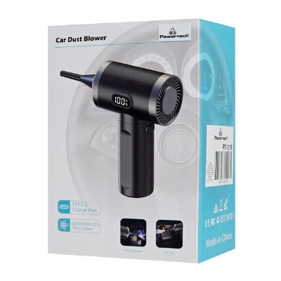 POWERTECH ηλεκτρικό air duster PT-1316 με LED φακό, 50W, 3600mAh, μαύρο POWERTECH ηλεκτρικό air duster PT-1316 με LED φακό, 50W, 3600mAh, μαύρο