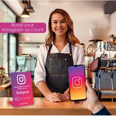 POWERTECH NFC επιτραπέζιο stand Follow us on Instagram PT-1405 POWERTECH NFC επιτραπέζιο stand Follow us on Instagram PT-1405