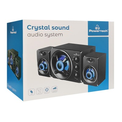 POWERTECH ηχεία Crystal sound PT-841, 2.1, 5W + 2x 3W, 3.5mm, μαύρα POWERTECH ηχεία Crystal sound PT-841, 2.1, 5W + 2x 3W, 3.5mm, μαύρα