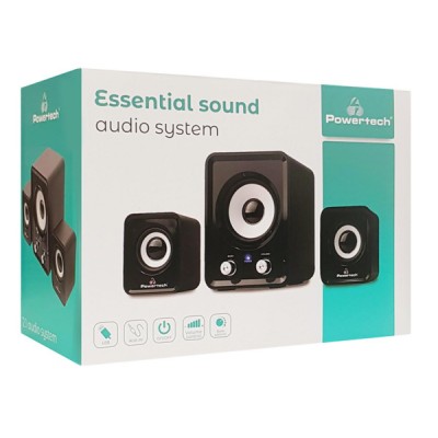 POWERTECH ηχεία Essential sound PT-843, 2.1, 5W + 2x 3W, 3.5mm, μαύρα POWERTECH ηχεία Essential sound PT-843, 2.1, 5W + 2x 3W, 3.5mm, μαύρα