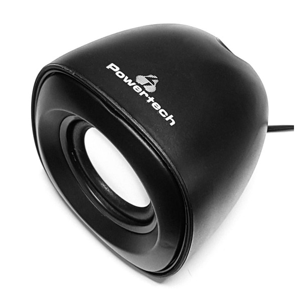 POWERTECH ηχεία Essential sound PT-844, 2x 3W, 3.5mm, μαύρα