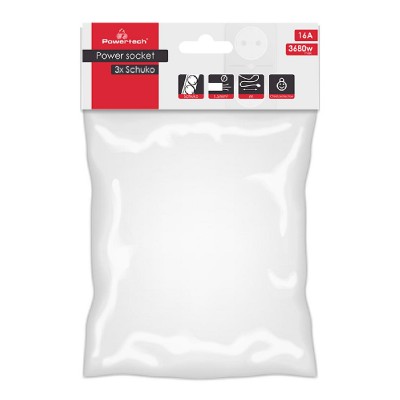 POWERTECH αντάπτορας ρεύματος PT-868, 3x schuko, 16A, 1.5m, λευκός POWERTECH αντάπτορας ρεύματος PT-868, 3x schuko, 16A, 1.5m, λευκός