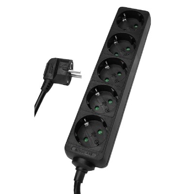 POWERTECH αντάπτορας ρεύματος PT-872, 5x schuko, 16A, 3m, μαύρος POWERTECH αντάπτορας ρεύματος PT-872, 5x schuko, 16A, 3m, μαύρος
