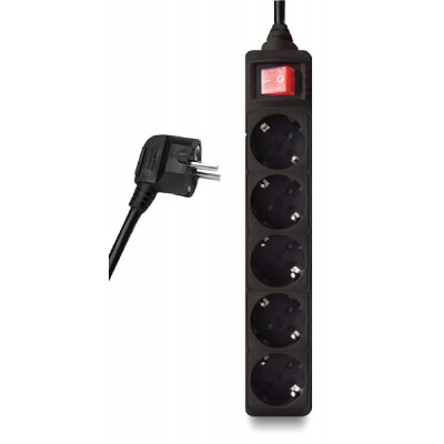 POWERTECH αντάπτορας ρεύματος PT-875, 5x schuko, 16A, 1.5m, μαύρος POWERTECH αντάπτορας ρεύματος PT-875, 5x schuko, 16A, 1.5m, μαύρος