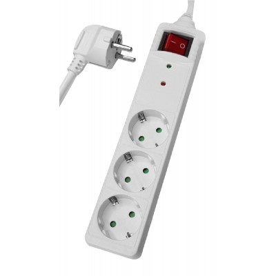 POWERTECH αντάπτορας ρεύματος PT-879, 3x schuko, 16A, 1.5m, λευκός POWERTECH αντάπτορας ρεύματος PT-879, 3x schuko, 16A, 1.5m, λευκός