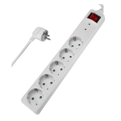 POWERTECH αντάπτορας ρεύματος PT-880, 5x schuko, 16A, 1.5m, λευκός POWERTECH αντάπτορας ρεύματος PT-880, 5x schuko, 16A, 1.5m, λευκός