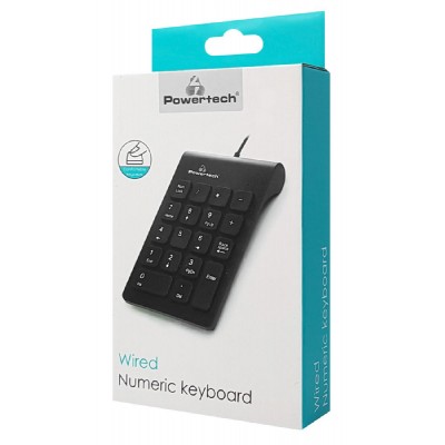 POWERTECH ενσύρματο αριθμητικό πληκτρολόγιο PT-938, USB, μαύρο POWERTECH ενσύρματο αριθμητικό πληκτρολόγιο PT-938, USB, μαύρο