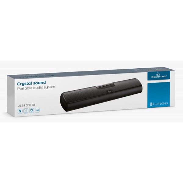 POWERTECH soundbar PT-989, 2x 10W RMS, TWS, 3600mAh, μαύρο POWERTECH soundbar PT-989, 2x 10W RMS, TWS, 3600mAh, μαύρο