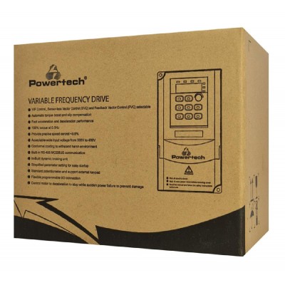 POWERTECH VFD ρυθμιστής στροφών PT-A37G-T43P3P, 3.7KW, 3Ph POWERTECH VFD ρυθμιστής στροφών PT-A37G-T43P3P, 3.7KW, 3Ph