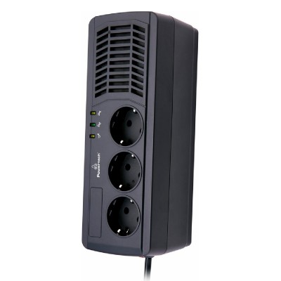 POWERTECH σταθεροποιητής ρεύματος PT-AVR1000I, 1000VA/500W, 3x schuko POWERTECH σταθεροποιητής ρεύματος PT-AVR1000I, 1000VA/500W, 3x schuko