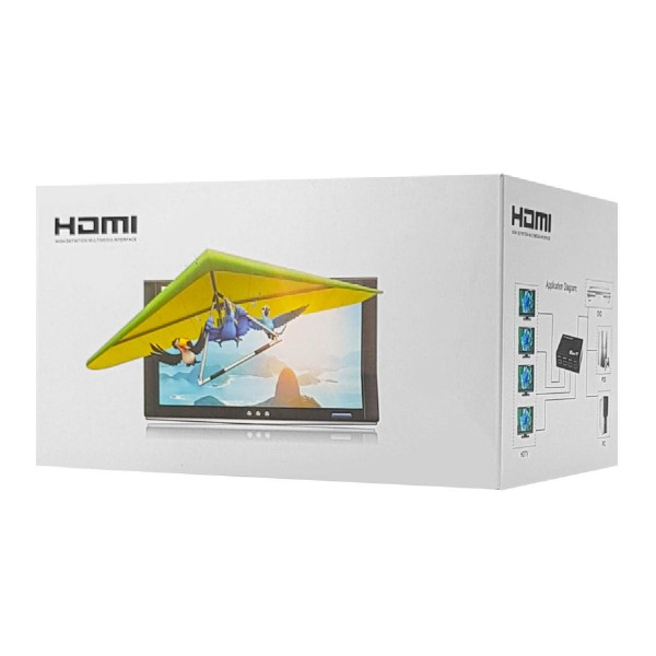 POWERTECH splitter HDMI σε 4x HDMI PTH-048, 4K 3D, μαύρο