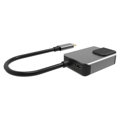 POWERTECH αντάπτορας USB Type-C σε HDMI + RJ45 + PD PTH-053, 4K, γκρι POWERTECH αντάπτορας USB Type-C σε HDMI + RJ45 + PD PTH-053, 4K, γκρι