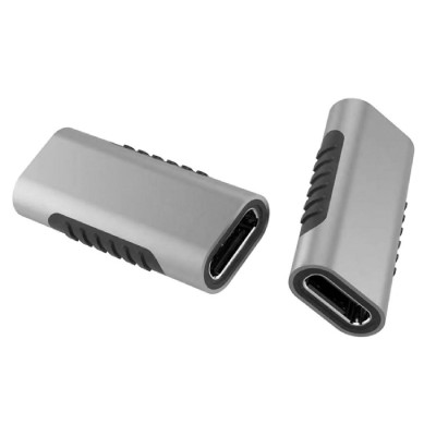 POWERTECH αντάπτορας USB-C θηλυκό σε USB-C θηλυκό PTH-060, γκρι POWERTECH αντάπτορας USB-C θηλυκό σε USB-C θηλυκό PTH-060, γκρι