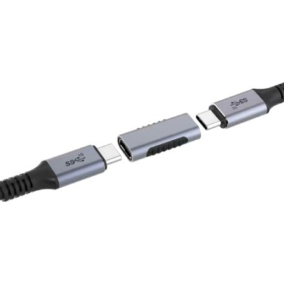 POWERTECH αντάπτορας USB-C θηλυκό σε USB-C θηλυκό PTH-060, γκρι POWERTECH αντάπτορας USB-C θηλυκό σε USB-C θηλυκό PTH-060, γκρι