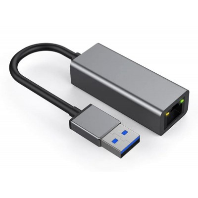 POWERTECH αντάπτορας USB σε RJ45 PTH-082, 10M/100M/1000M/2.5G, γκρι POWERTECH αντάπτορας USB σε RJ45 PTH-082, 10M/100M/1000M/2.5G, γκρι