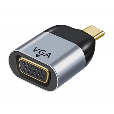 POWERTECH αντάπτορας USB-C σε VGA PTH-094, 1080p/60Hz, γκρι POWERTECH αντάπτορας USB-C σε VGA PTH-094, 1080p/60Hz, γκρι