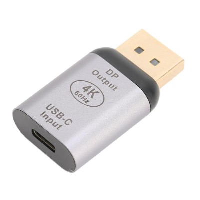POWERTECH αντάπτορας USB-C σε DisplayPort PTH-096, 4K/60Hz, γκρι POWERTECH αντάπτορας USB-C σε DisplayPort PTH-096, 4K/60Hz, γκρι