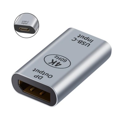 POWERTECH αντάπτορας USB-C σε DisplayPort PTH-097, 4K/60Hz, γκρι POWERTECH αντάπτορας USB-C σε DisplayPort PTH-097, 4K/60Hz, γκρι