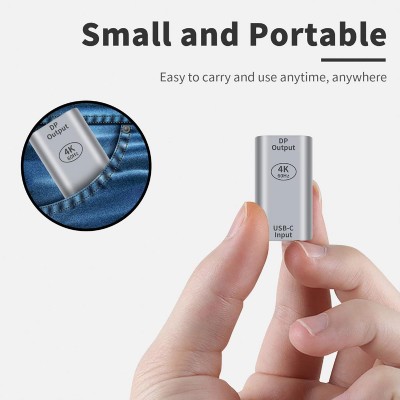 POWERTECH αντάπτορας USB-C σε DisplayPort PTH-097, 4K/60Hz, γκρι POWERTECH αντάπτορας USB-C σε DisplayPort PTH-097, 4K/60Hz, γκρι