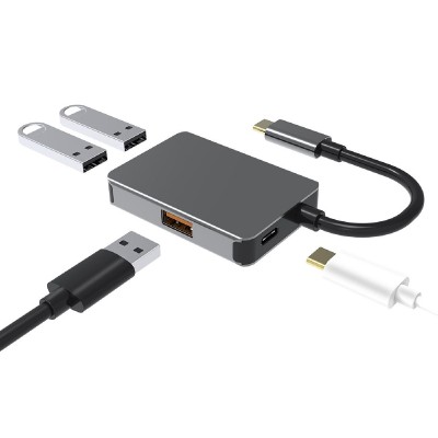 POWERTECH USB-C hub PTH-102, USB-C & 3x USB θύρες, 10Gbps, γκρι POWERTECH USB-C hub PTH-102, USB-C & 3x USB θύρες, 10Gbps, γκρι