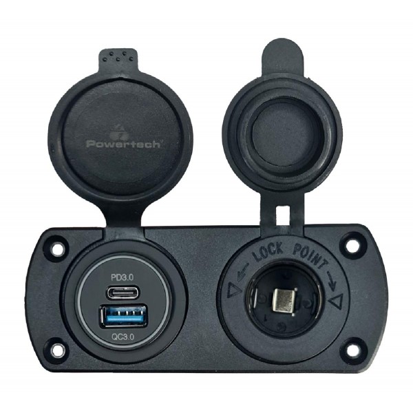 POWERTECH πρίζα 12V για σκάφη & οχήματα PTL-001, USB/USB-C θύρες, IP65 POWERTECH πρίζα 12V για σκάφη & οχήματα PTL-001, USB/USB-C θύρες, IP65