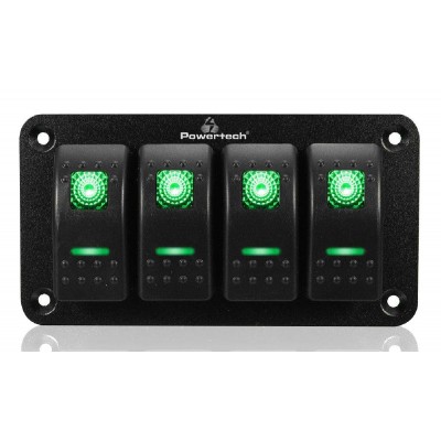 POWERTECH πάνελ σκαφών & οχημάτων PTL-019 με 4x διακόπτες, IP65 POWERTECH πάνελ σκαφών & οχημάτων PTL-019 με 4x διακόπτες, IP65