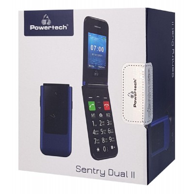 POWERTECH Κινητό Τηλέφωνο Sentry Dual II, 2 οθόνες, SOS Call, μπλε POWERTECH Κινητό Τηλέφωνο Sentry Dual II, 2 οθόνες, SOS Call, μπλε