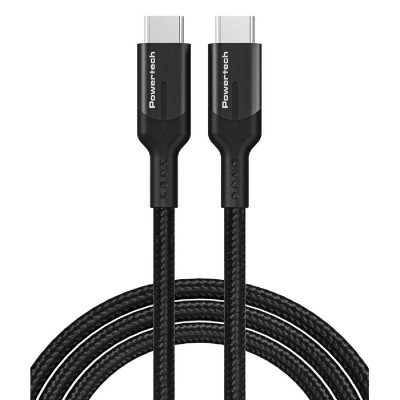 POWERTECH καλώδιο USB-C PTR-0135, PD 60W, 10Gbps, copper, 1m, μαύρο POWERTECH καλώδιο USB-C PTR-0135, PD 60W, 10Gbps, copper, 1m, μαύρο