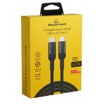 POWERTECH καλώδιο USB-C PTR-0135, PD 60W, 10Gbps, copper, 1m, μαύρο POWERTECH καλώδιο USB-C PTR-0135, PD 60W, 10Gbps, copper, 1m, μαύρο