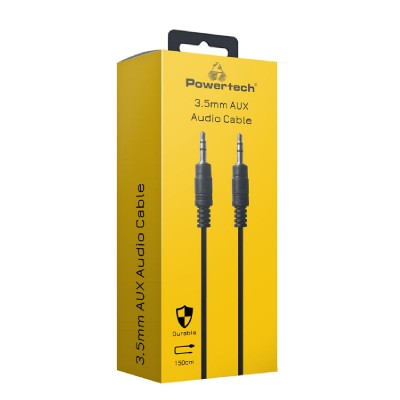 POWERTECH καλώδιο ήχου 3.5mm PTR-0145, AUX, CCS, 1.5m, μαύρο POWERTECH καλώδιο ήχου 3.5mm PTR-0145, AUX, CCS, 1.5m, μαύρο