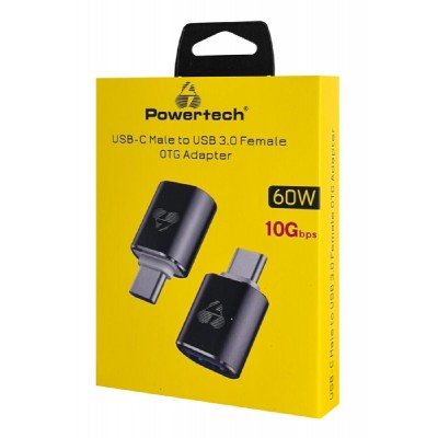 POWERTECH αντάπτορας USB-C σε USB 3.0 PTR-0148, 10 Gbps, 60W, γκρι POWERTECH αντάπτορας USB-C σε USB 3.0 PTR-0148, 10 Gbps, 60W, γκρι
