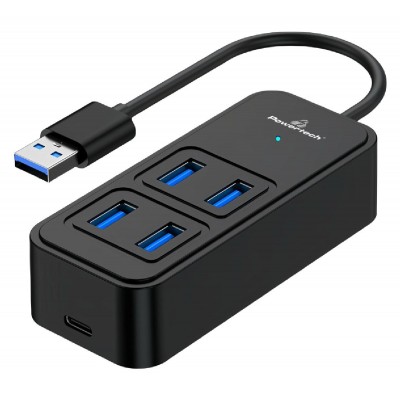 POWERTECH USB hub PTR-0153, 4x θυρών, 5 Gbps, USB σύνδεση, μαύρο POWERTECH USB hub PTR-0153, 4x θυρών, 5 Gbps, USB σύνδεση, μαύρο