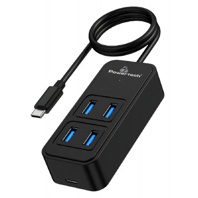 POWERTECH USB 3.2 hub PTR-0156 4x θυρών, 5Gbps, USB-C σύνδεση, 1m, μαύρο POWERTECH USB 3.2 hub PTR-0156 4x θυρών, 5Gbps, USB-C σύνδεση, 1m, μαύρο