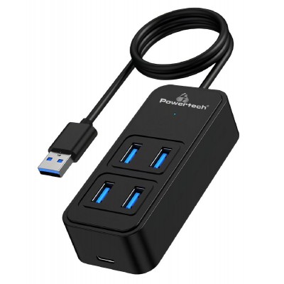 POWERTECH USB 3.2 hub PTR-0157, 4x θυρών, 5Gbps, USB σύνδεση, 1m, μαύρο POWERTECH USB 3.2 hub PTR-0157, 4x θυρών, 5Gbps, USB σύνδεση, 1m, μαύρο