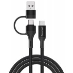 POWERTECH καλώδιο USB & USB-C σε USB-C PTR-0158, PD 60W, copper, 1.5m, μαύρο POWERTECH καλώδιο USB & USB-C σε USB-C PTR-0158, PD 60W, copper, 1.5m, μαύρο