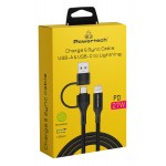 POWERTECH καλώδιο USB & USB-C σε Lightning PTR-0159, PD 27W, copper, 1.5m, μαύρο POWERTECH καλώδιο USB & USB-C σε Lightning PTR-0159, PD 27W, copper, 1.5m, μαύρο