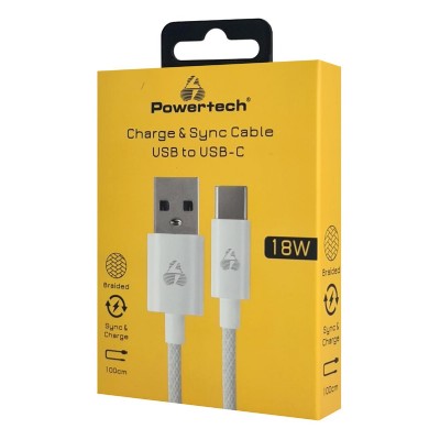 POWERTECH καλώδιο USB-C σε USB PTR-0184, 18W, 480Mbps, 1m, λευκό POWERTECH καλώδιο USB-C σε USB PTR-0184, 18W, 480Mbps, 1m, λευκό