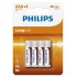 PHILIPS LongLife Zinq chloride μπαταρίες R03L4B/10 AAA R03 Micro, 4τμχ