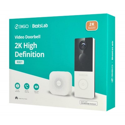 BOTSLAB smart κουδούνι με κάμερα R801, 3MP/2K, WiFi, 5000mAh BOTSLAB smart κουδούνι με κάμερα R801, 3MP/2K, WiFi, 5000mAh