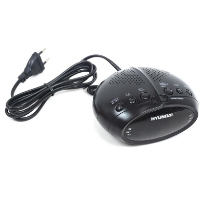 HYUNDAI επιτραπέζιο ρολόι & ραδιόφωνο RAC213B με ξυπνητήρι, μαύρο HYUNDAI επιτραπέζιο ρολόι & ραδιόφωνο RAC213B με ξυπνητήρι, μαύρο