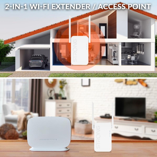 STRONG WiFi Extender REPEATERAX1800, WiFi 6, 1800Mbps STRONG WiFi Extender REPEATERAX1800, WiFi 6, 1800Mbps
